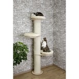 Kočičí strom DOLOMIT Tower - béžové škrabadlo pro kočky, 38 x 187 cm