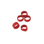 Kroužky na slepice, spirálové, červené, 16 mm, 20 ks