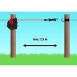 Brána rolovací lanková pro elektrický ohradník, max. 7,5 m
