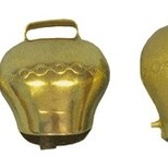 Zvonec pastevní plechový 110mm, mosaz.barva