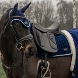 Dečka podsedlová EQUESTRIAN PRO VELVET drezurní modrá