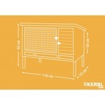 KERBL Králíkárna Samy EKO plast- kotec pro králíky a jiné hlodavce, 116 x 57 x 82 cm