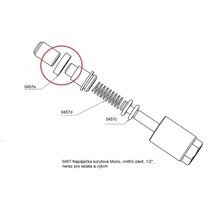Těsnění k napáječce korytové Mono, vnitřní závit, 1/2", nerez pro selata a výkrm