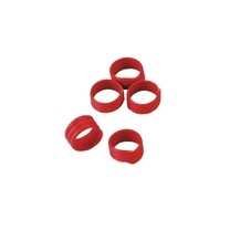 Kroužky na slepice, spirálové, červené, 16 mm, 20 ks