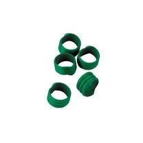 Kroužky na slepice, spirálové, zelené, 16 mm, 20 ks