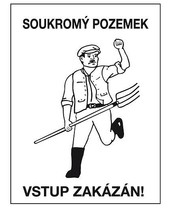 Tabulka výstražná "SOUKROMÝ POZEMEK"