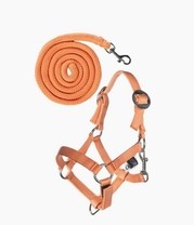 Ohlávka s vodítkem Hobby Horsing oranžová