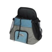 Cestovní batoh na psa Vacation, přední, 31x24x38 cm šedý/modrý