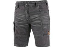 Kraťasy jeans CXS MURET, pánské, šedo-černá
