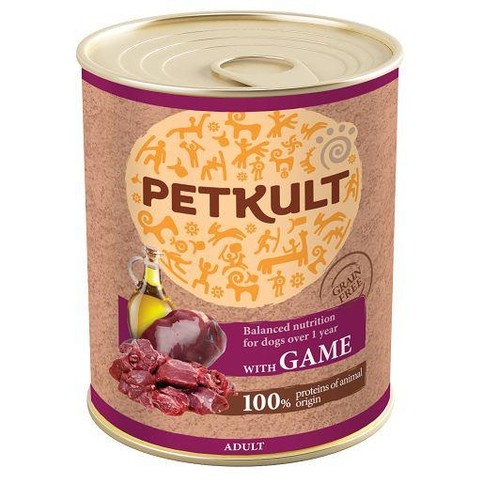 PETKULT dog konz. ADULT, game 800g