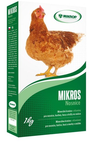 MIKROS Nosnice 1 kg - minerál.krmivo s vitamíny