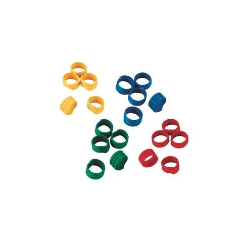 Kroužky na slepice, spirálové, 4 barvy, 20 mm - prodej po 1ks