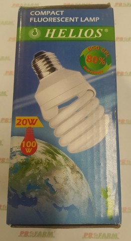 Zářivka kompaktní úsporná žárovka ECO 20 W, E27, spirála, 2700K