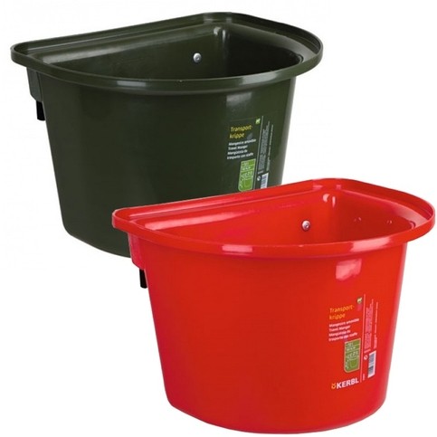 Závěsný kbelík na krmivo 12 l, bez madla, tmavě zelená