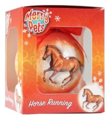 Vánoční ozdoba s koněm oranžová