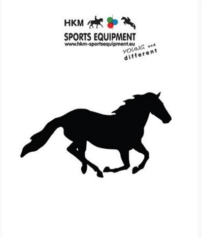 Samolepka na auto HKM běžící kůň černá